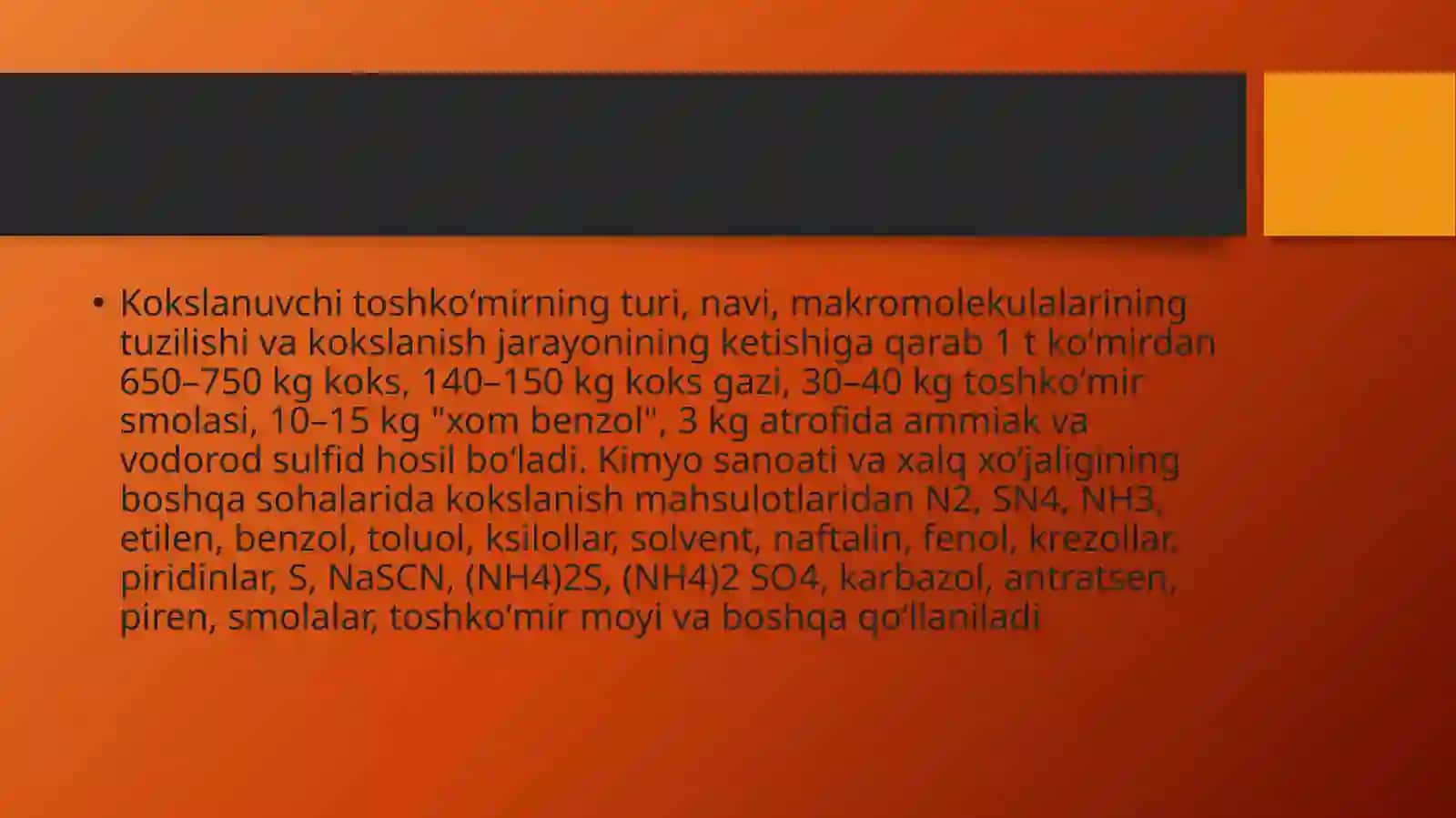 Toshko'mirdan kokslash 3