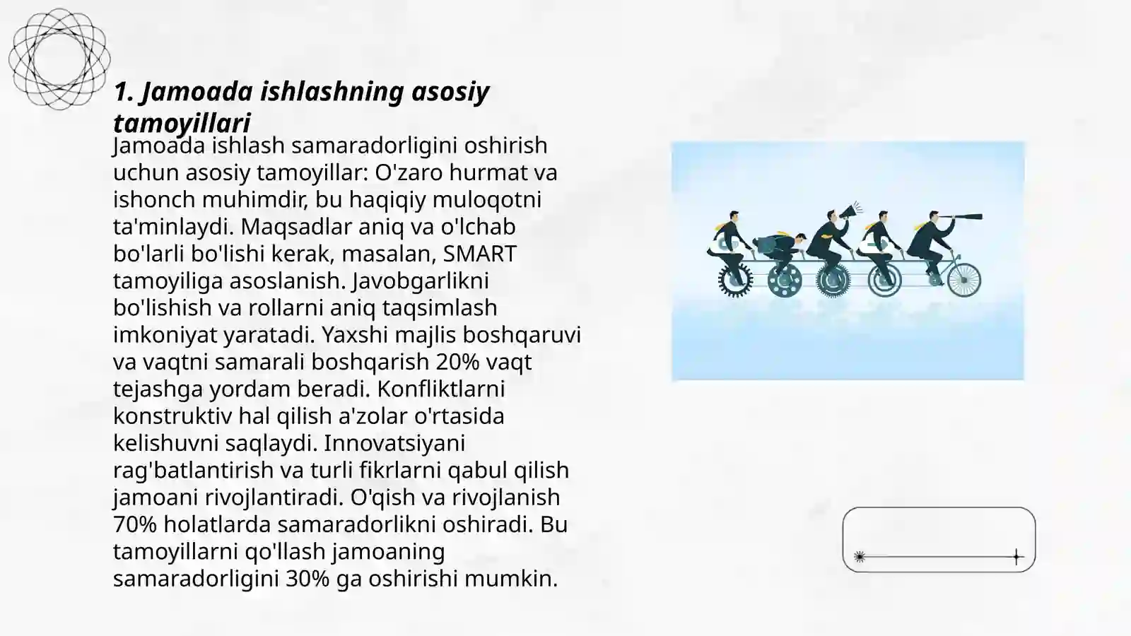 Jamoada ishlash (teamworking) va uning afzalliklari 3