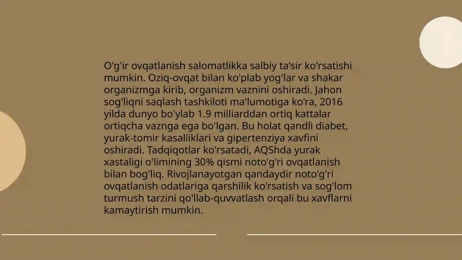 Salomatlikni umumiy muammolari 3