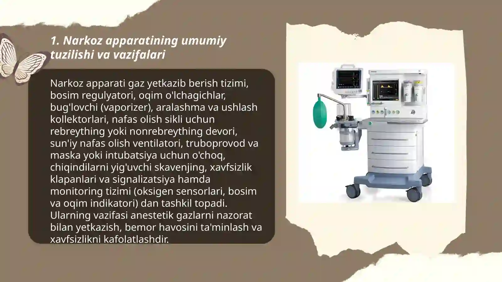 Narkoz apparati va uning ishlash printsipi 3