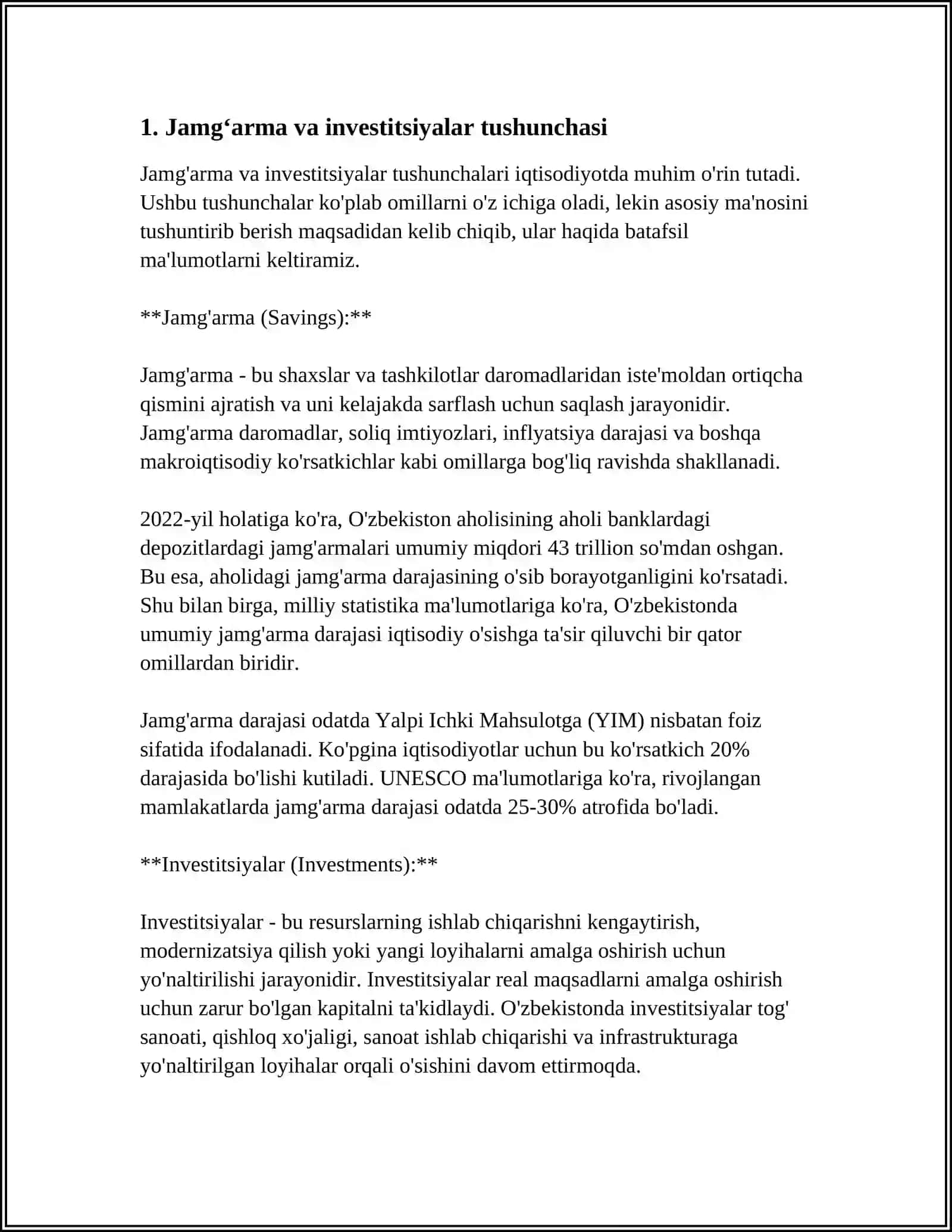 ISTIMOL JAMG‘ARMA VA INVESTITSIYALAR 3