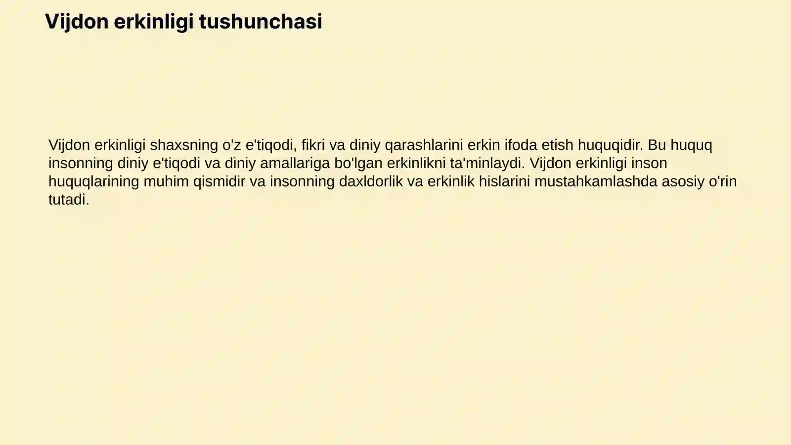 Vijdon erkinligi va diniy tashkilotlarning huquqiy maqomi 3
