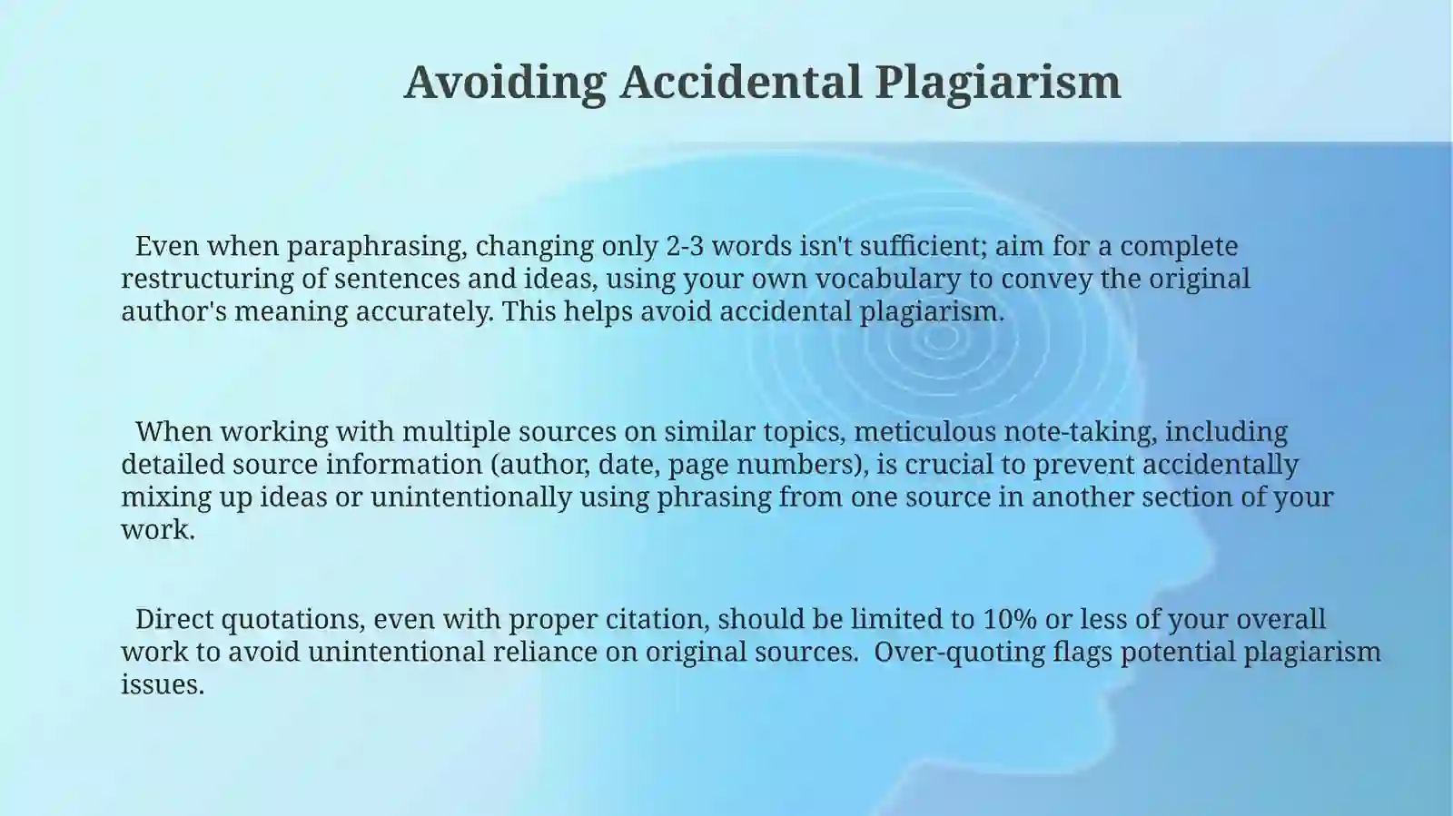 Avoiding Plagiarism 3