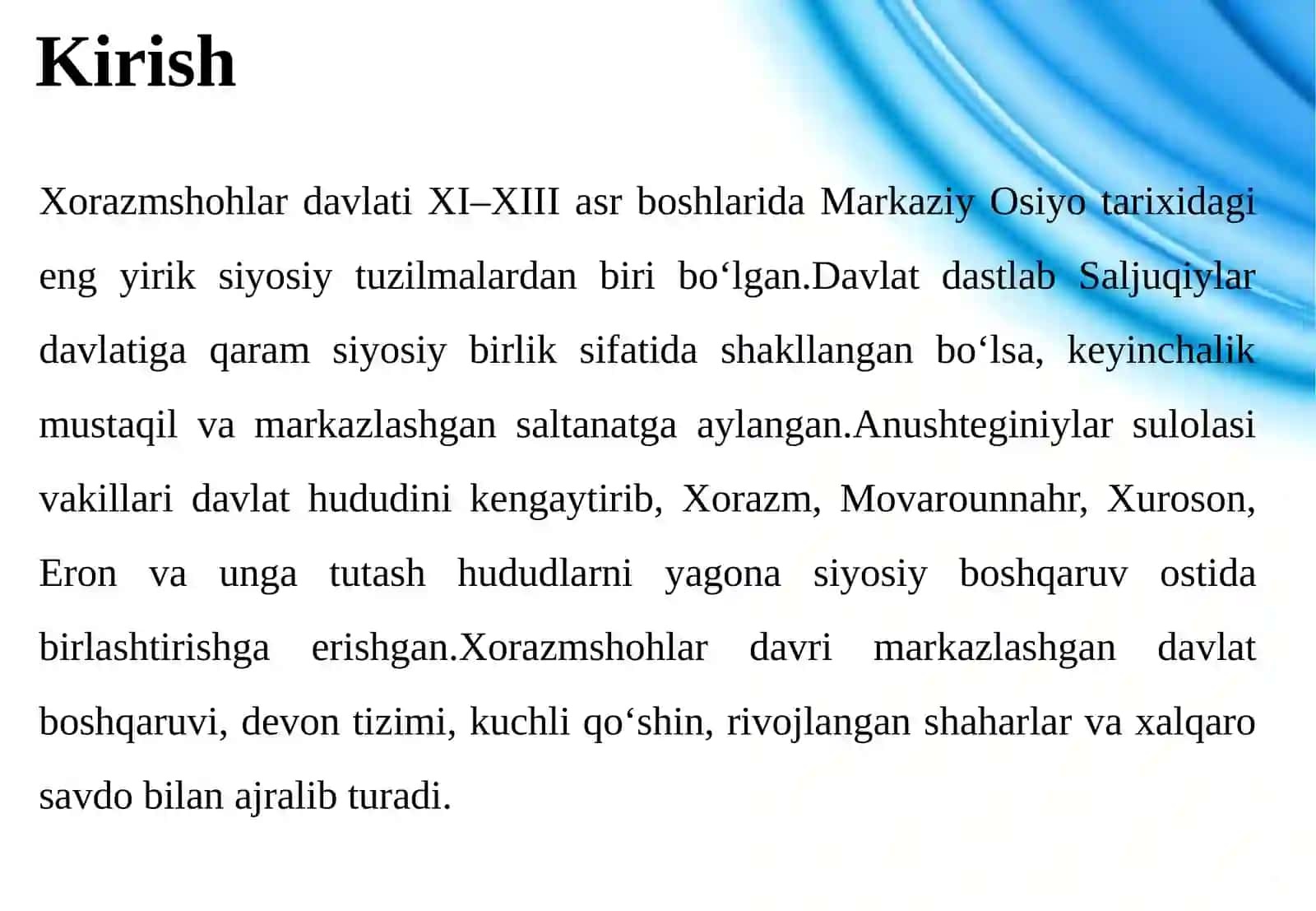 Xorazmshohlar davlati markazlashgan boshqaruv tizimining shakllanishi va rivojlanishi.pptx 3