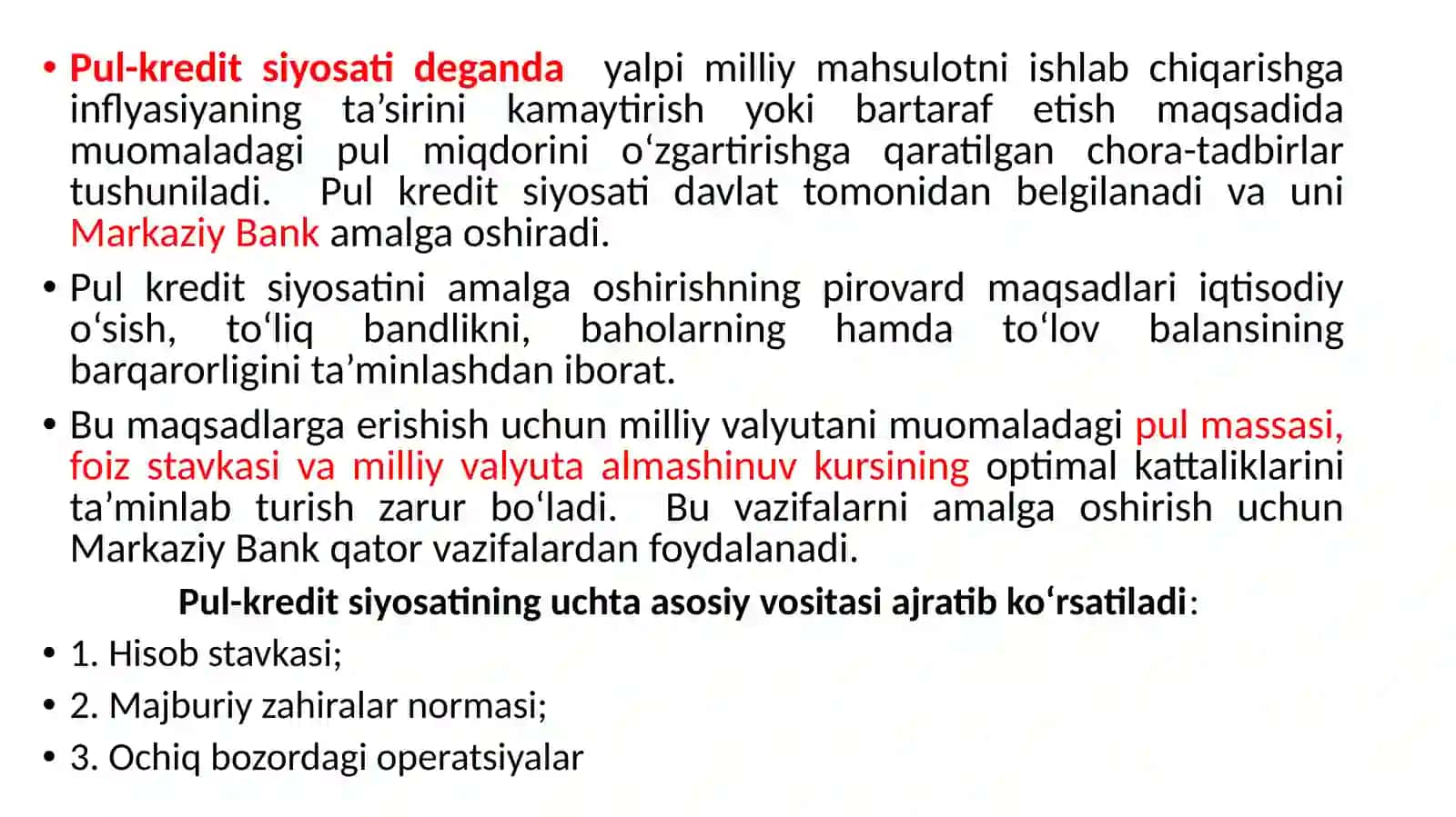 O‘zbekistonda milliy valyuta barqarorligini ta’minlash choralari 3