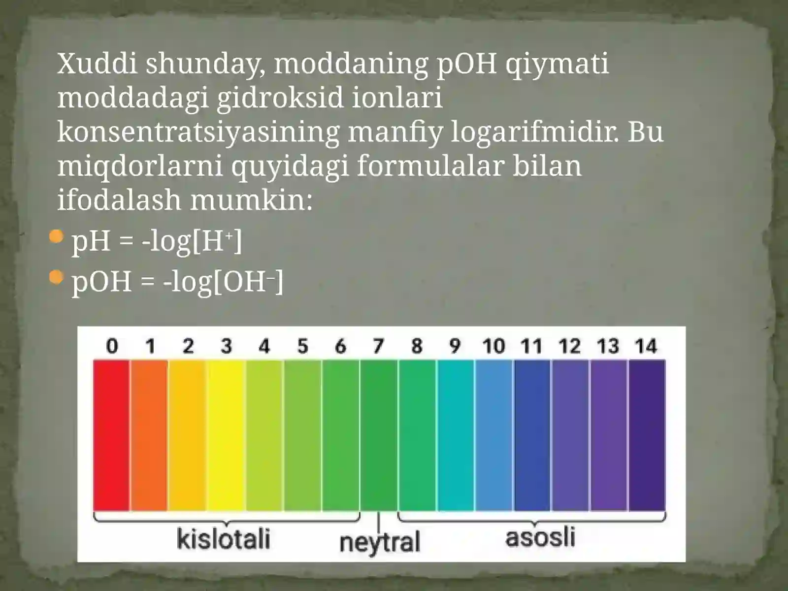 VODOROD KO’RSATKICH - pH 3