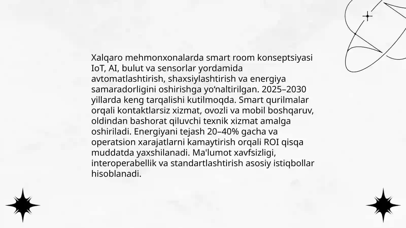 Xalqaro mehmonxonalarda innovatsion xizmatlar vatexnologiyalar (smart room, contactless service, robotlar) 3