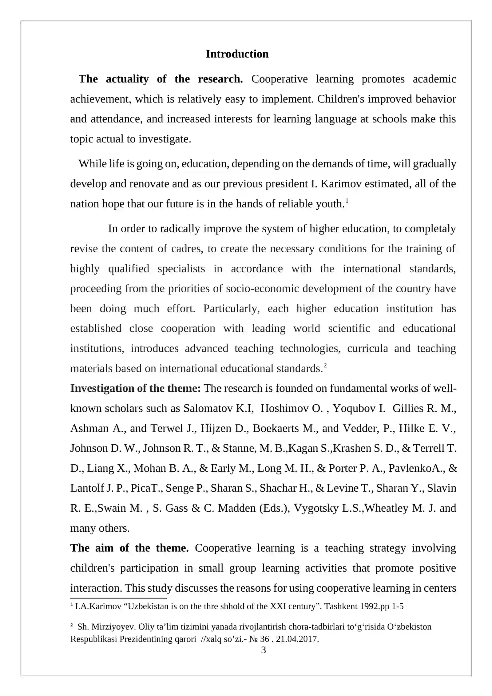 Developing cooperative learning in EFL 3