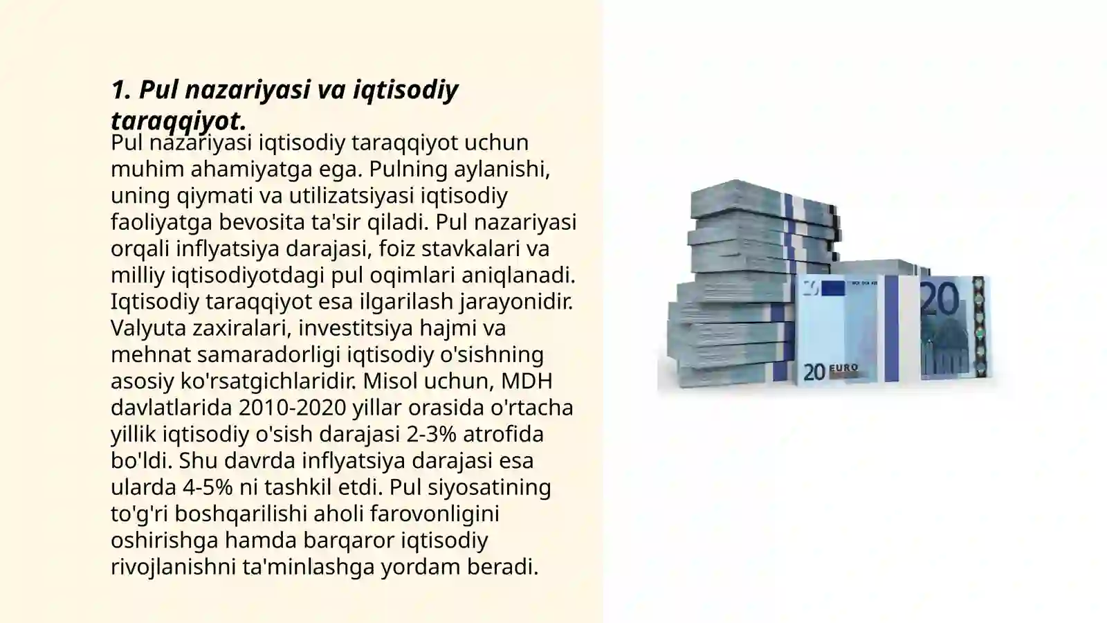 Iqtisodiy taraqqiyotda pulning o'rni 3