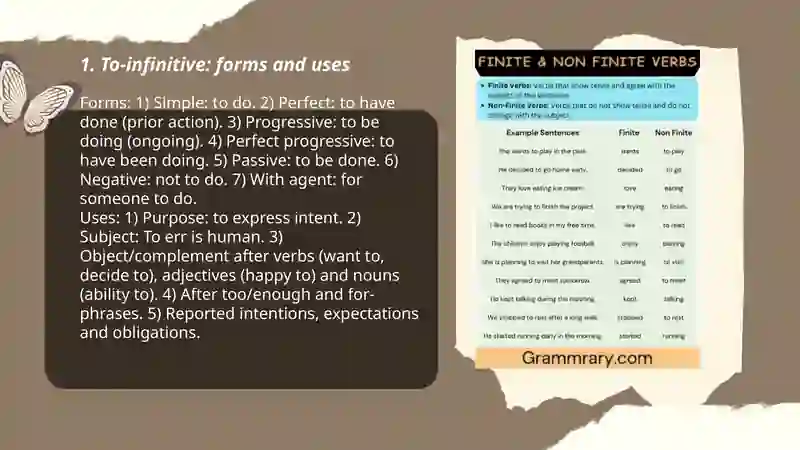 Non-finite verb forms 3