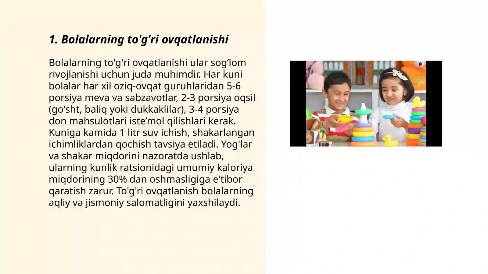 Bolalar salomatligi haqida qayg'urish 3
