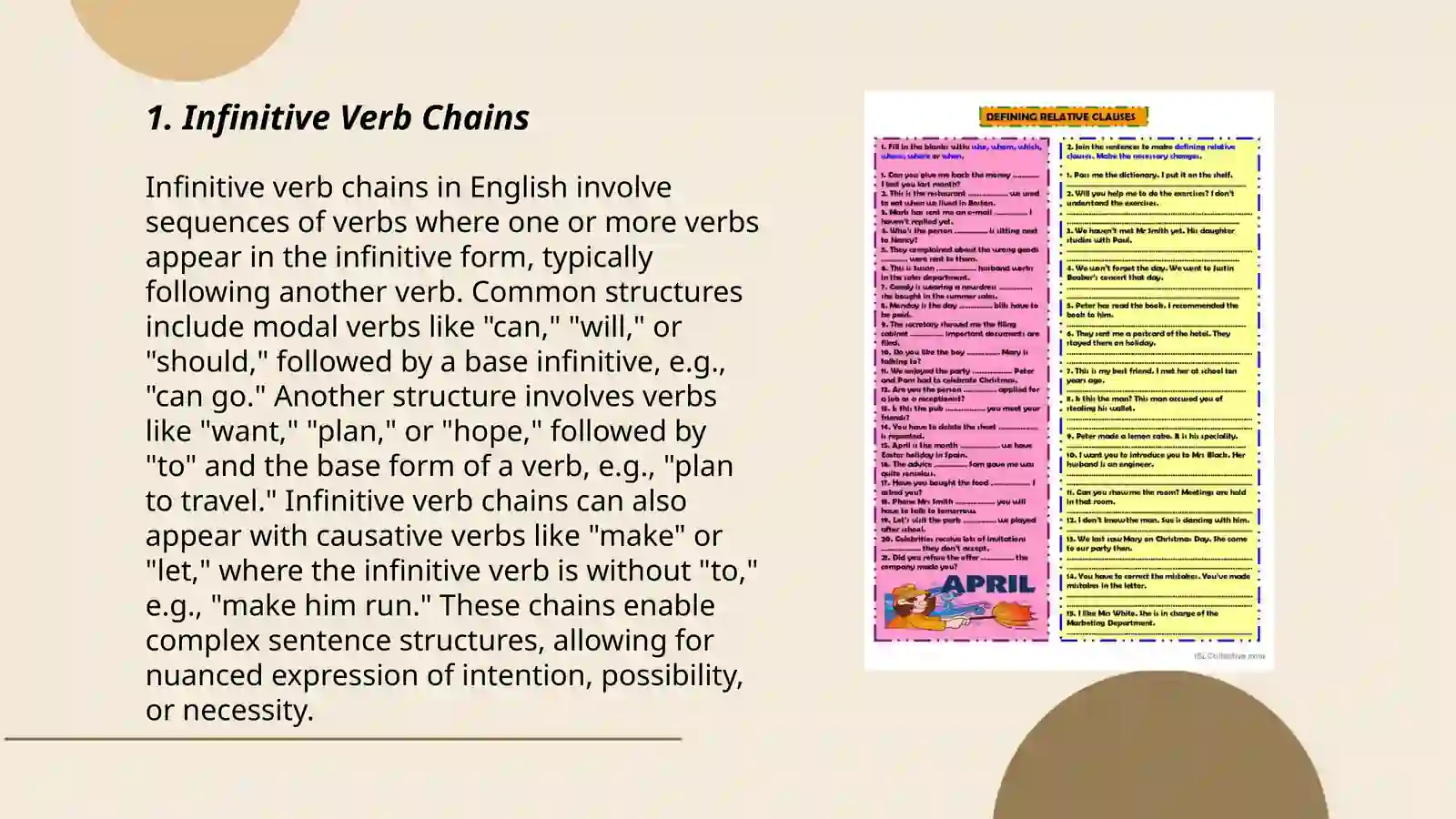 Infinitive Verb Chains 3