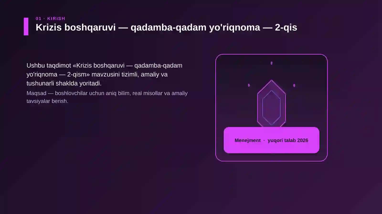 Krizis boshqaruvi — qadamba-qadam yo'riqnoma — 2-qism 3