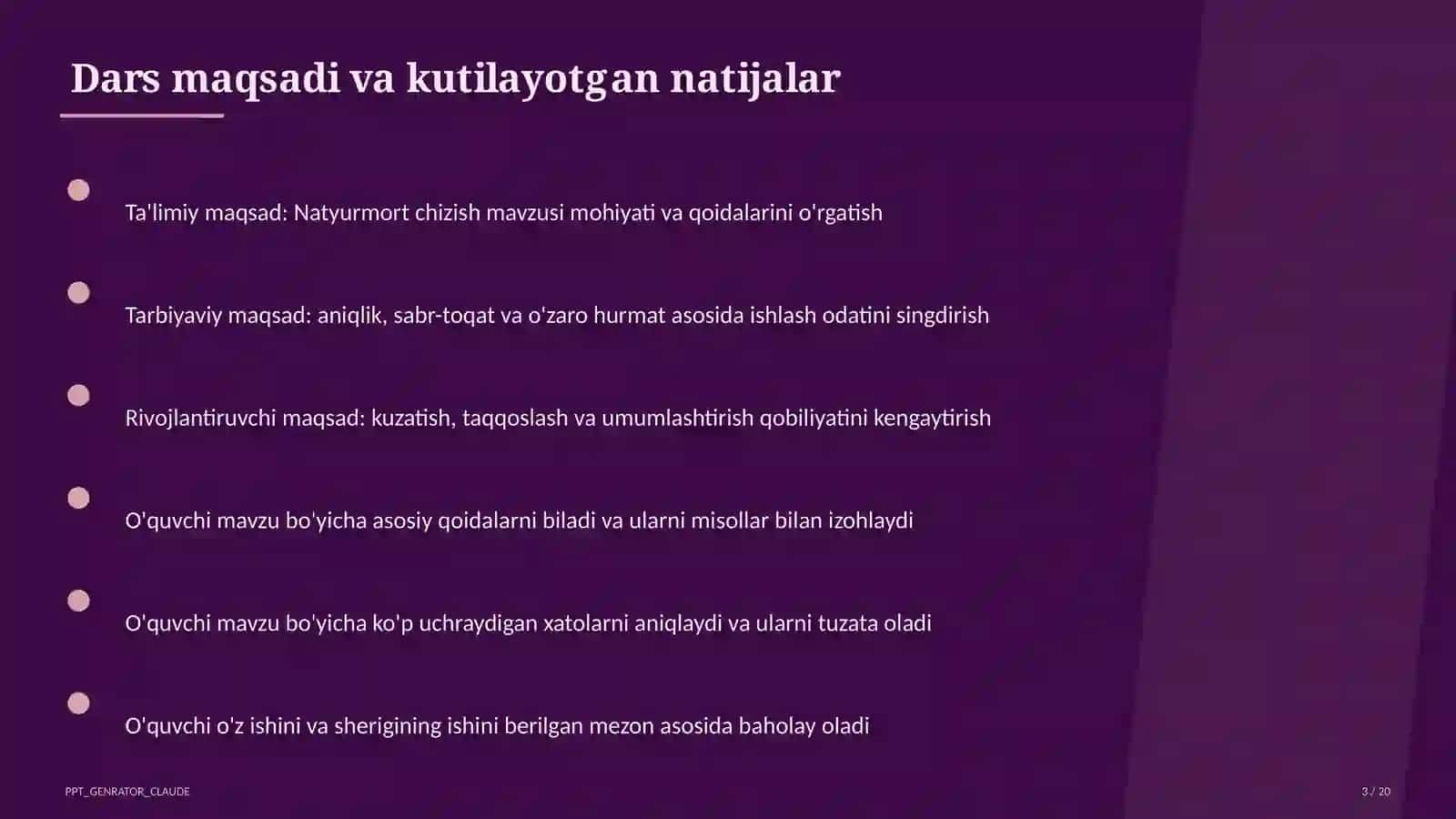 Natyurmort chizish (2-sinf) 1