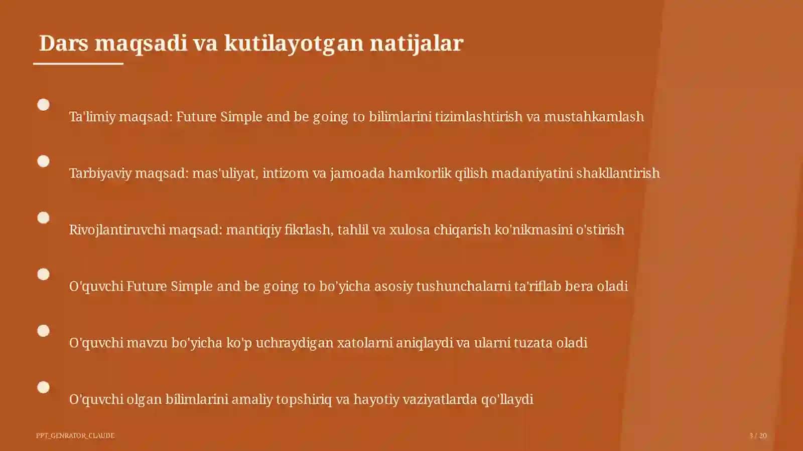 Future Simple and be going to (7-sinf) 3