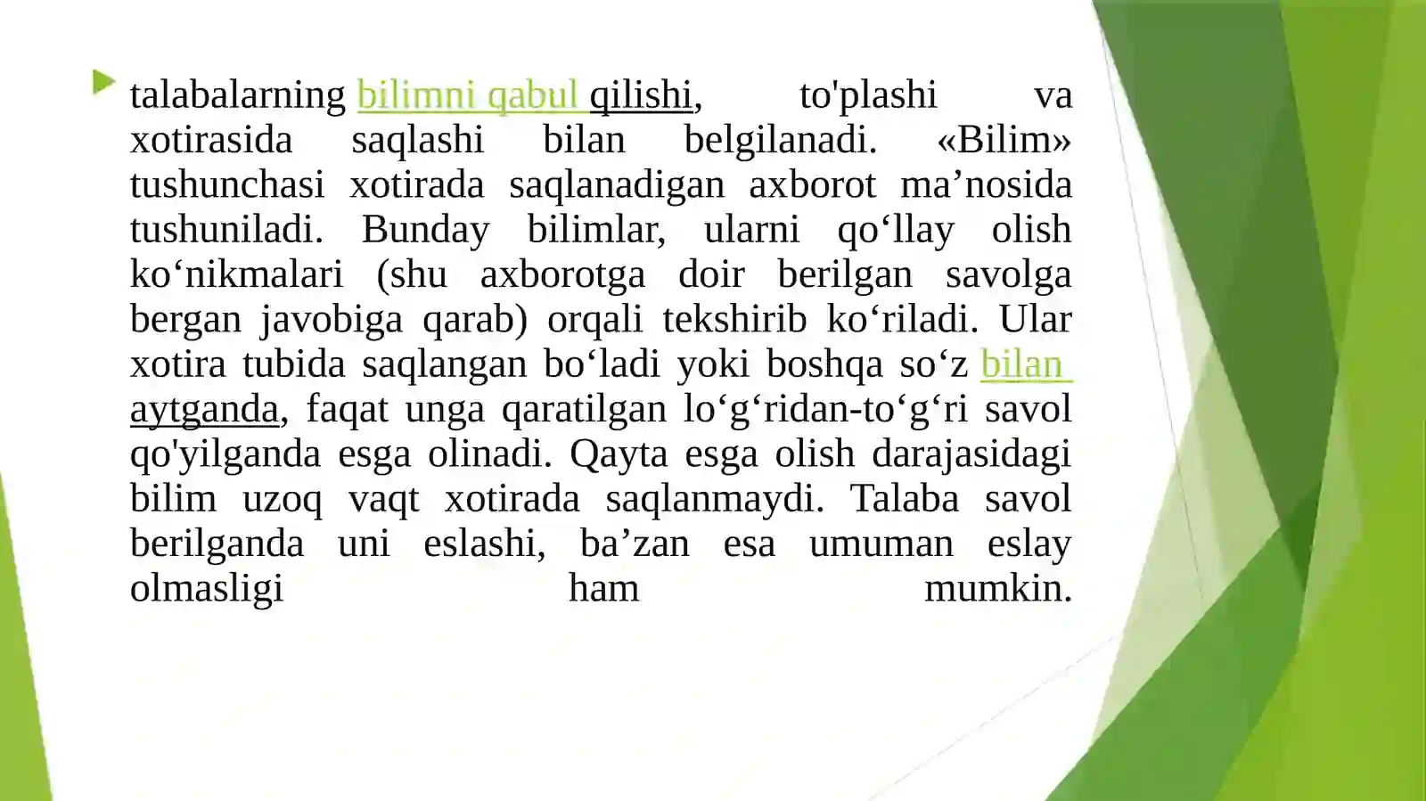 Savollarga asoslangan dars o'tish metodi va uning usullari 3