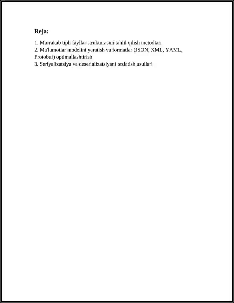 MURRAKAB TIPLI FAYLLARNI TASVIRLASH VA QAYTA ISHLASH DASTURNI OPTIMALLASH USULLARINI ORGANISH 3