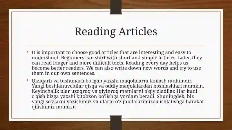 Reading Articles 3