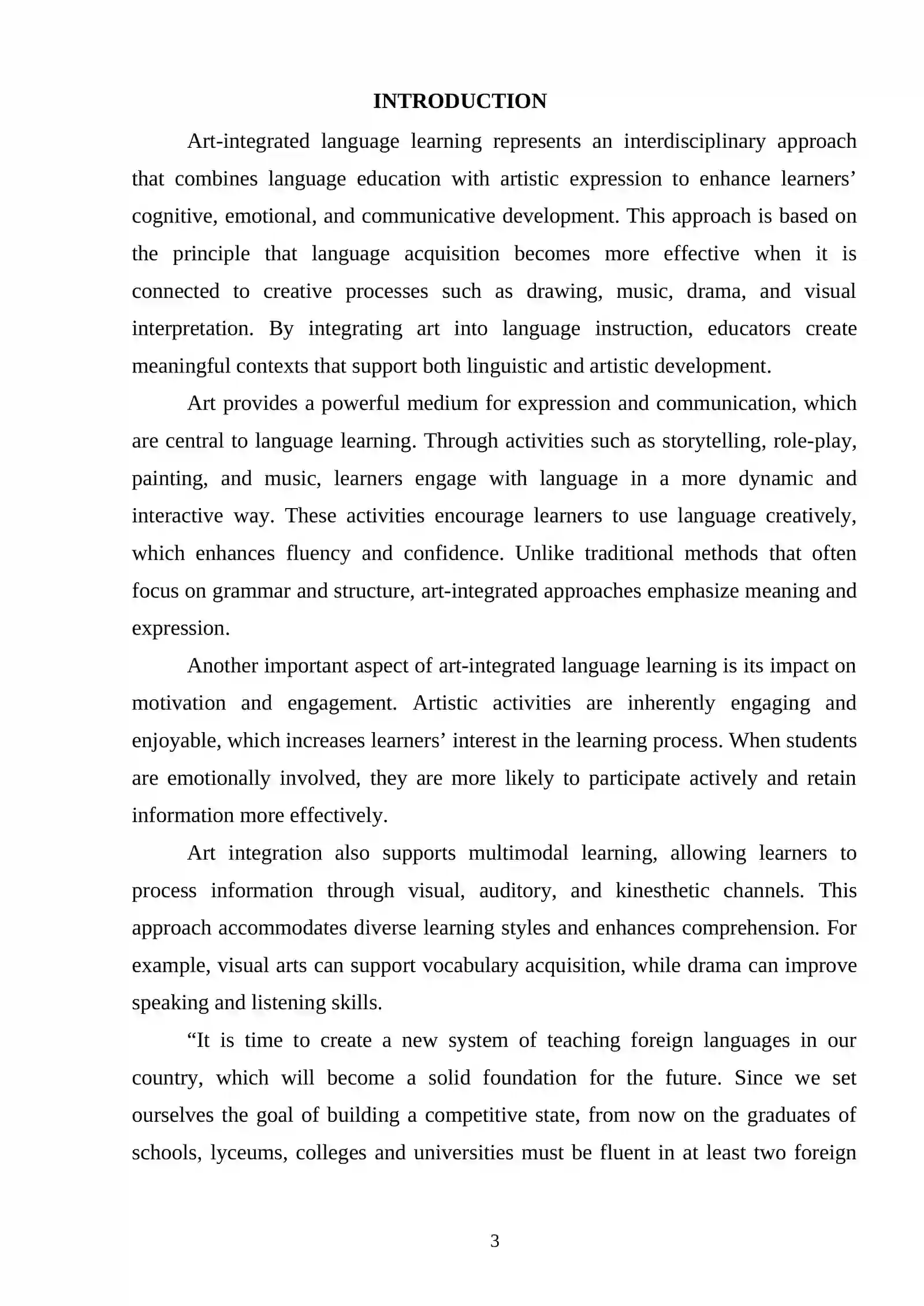 Course Paper on Art-integrated Language Learning 3