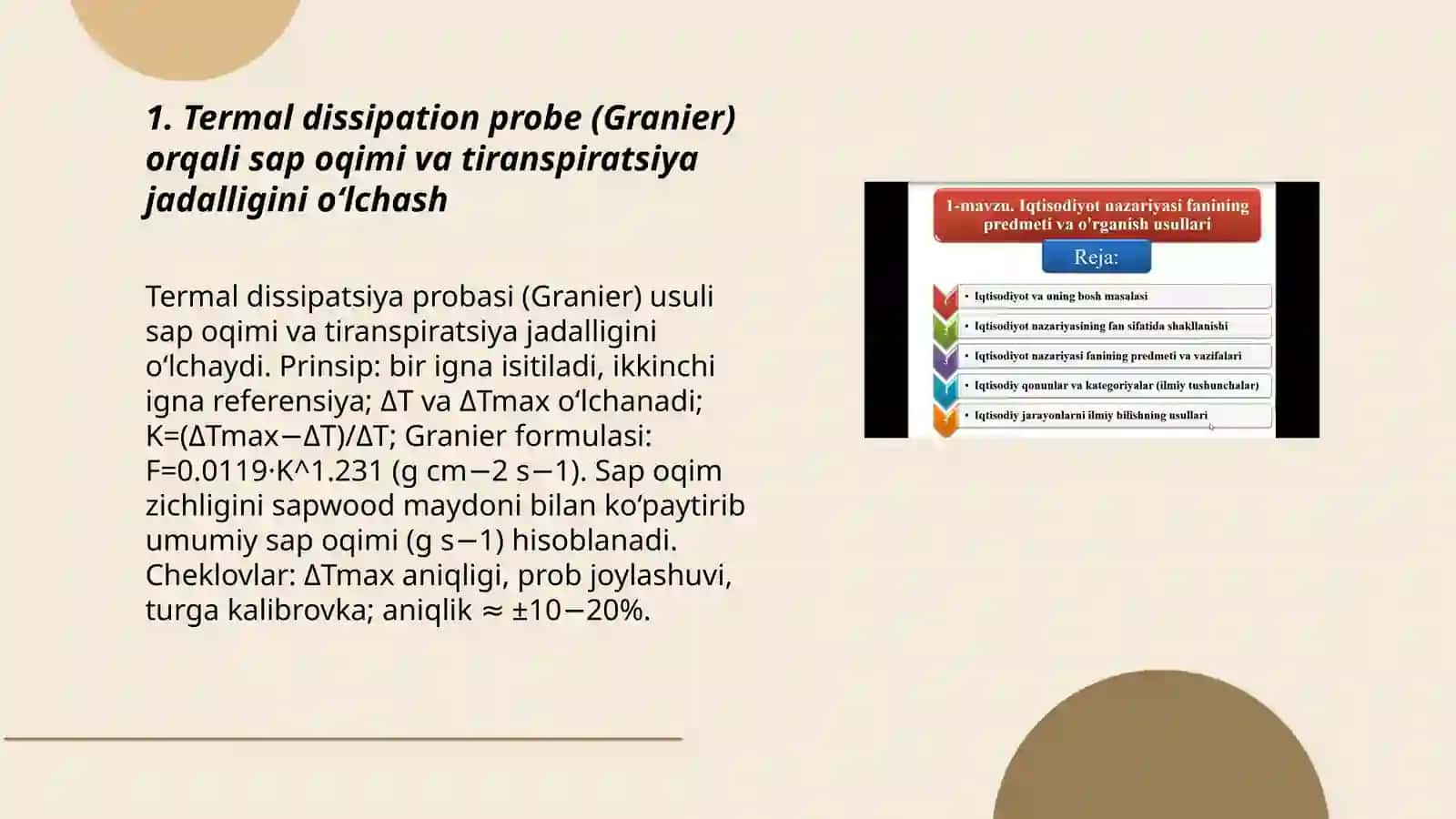 Termal dissipation probe (Granier) orqali sap oqimi va tiranspiratsiya jadalligini o‘lchash 3