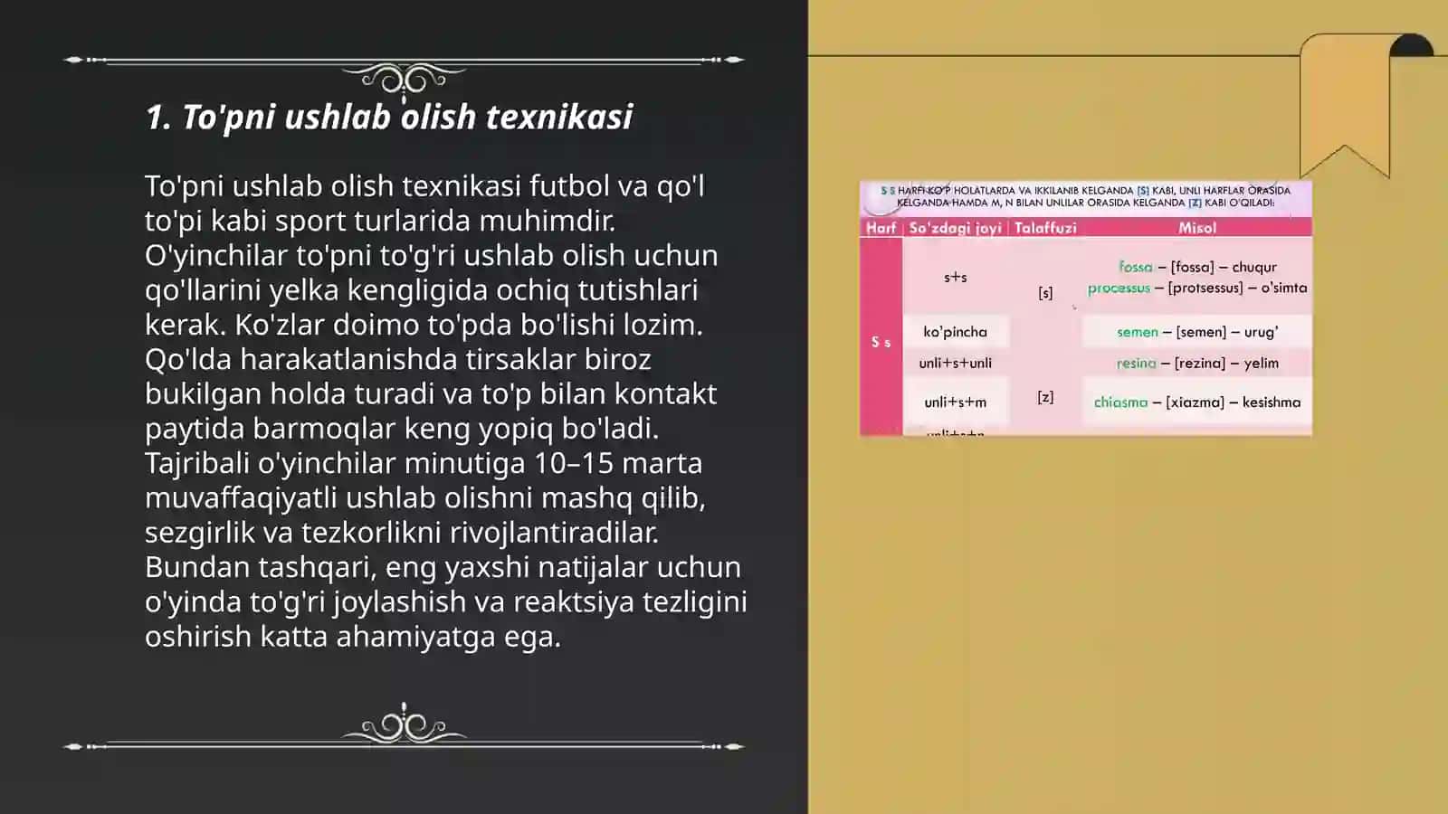 Gandbol oʻyin texnikasi tasnifi 3