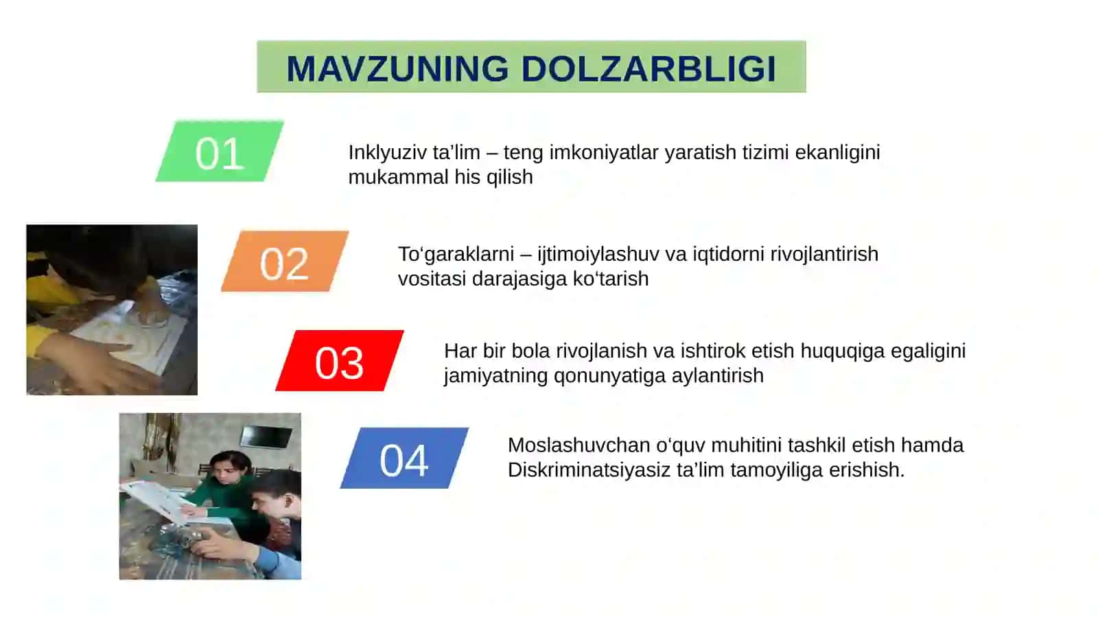 Inklyuziv ta'limda alohida ta'lim ehtiyojlari bo'lgan bolalarni to'garaklarga jalb qilish 3