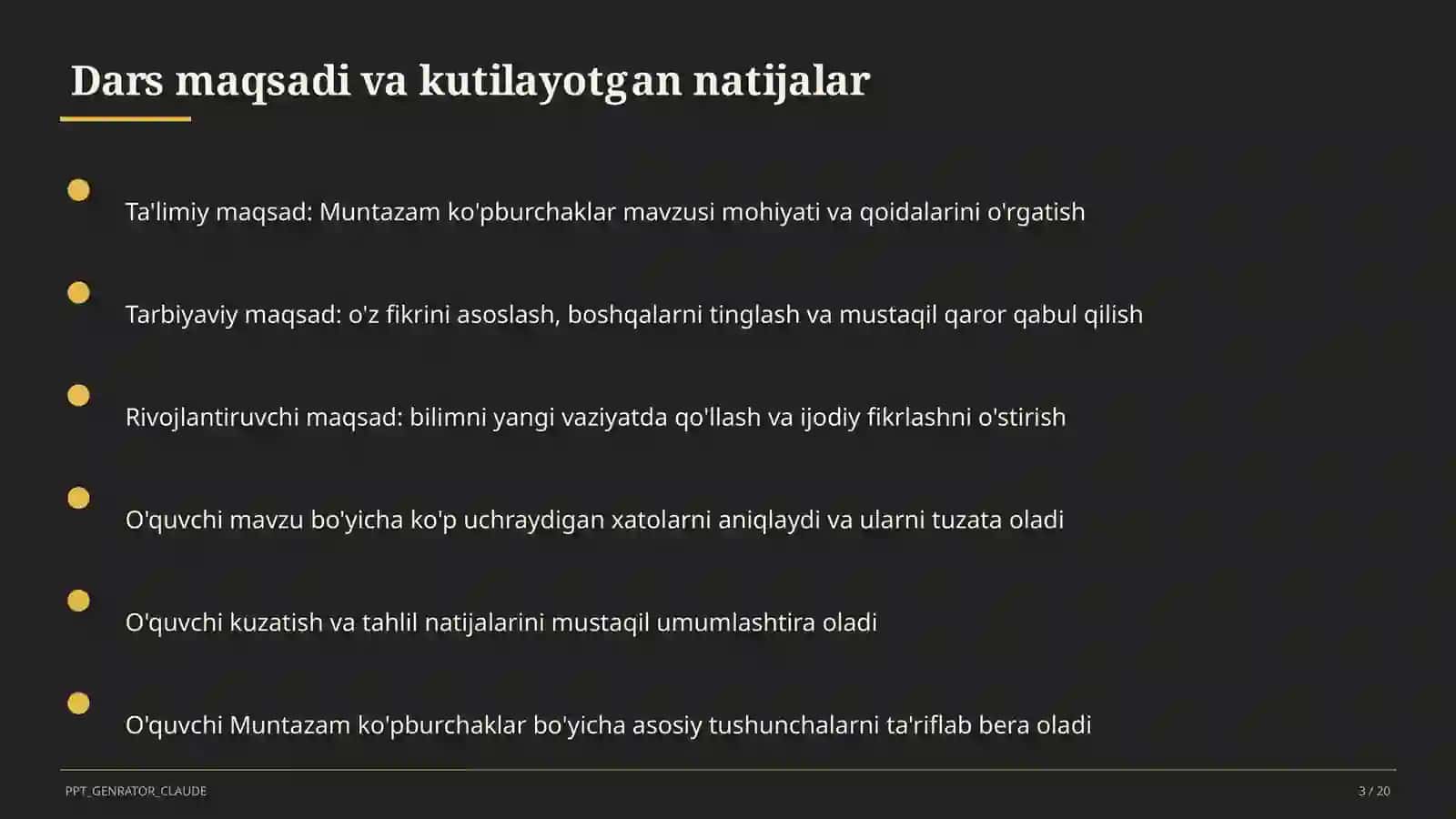Muntazam ko'pburchaklar (9-sinf) 1