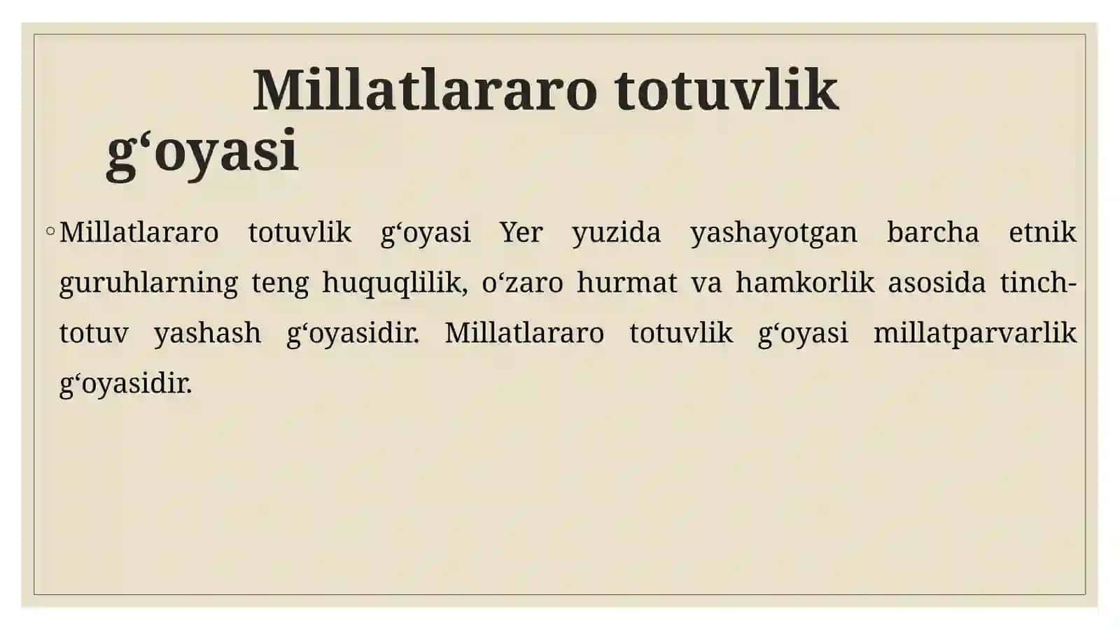 O’zbekistondamillatlararomunosabatlarvabag’rikenglik 3