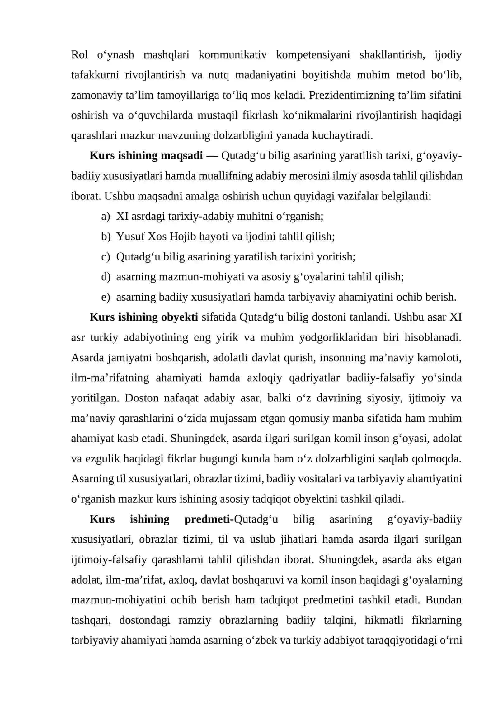 Yusuf Xos Hojib. "Qutadg'u bilig". Tarixiy davr. Muallif haqida. Asarning yaratilish tarixi. Asar matni bilan ishlash 3