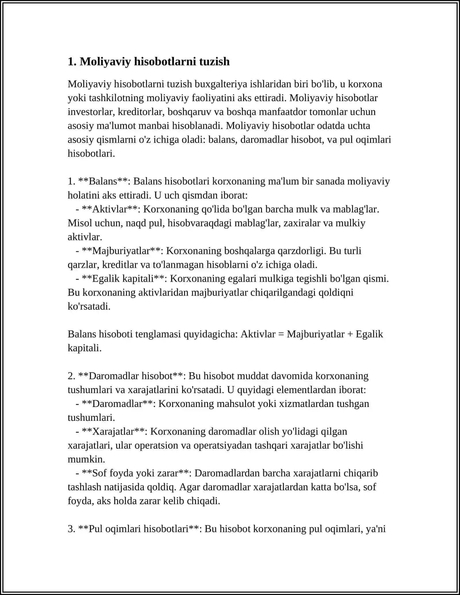 MUOLAJA XONASI HUJJATLARI BILAN ISHLASH 3