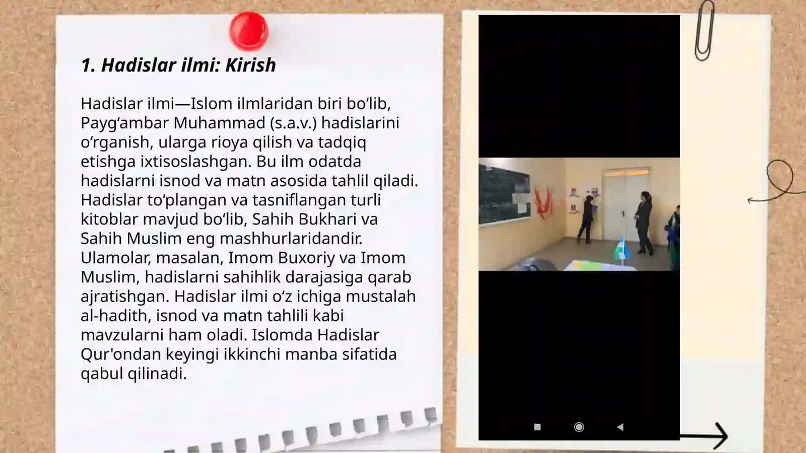 6-sinf ona tilidan. Mavzu: Hadislar ilmi. Koʻchirma gap imlosi. Atoqli otlar imlosi 3