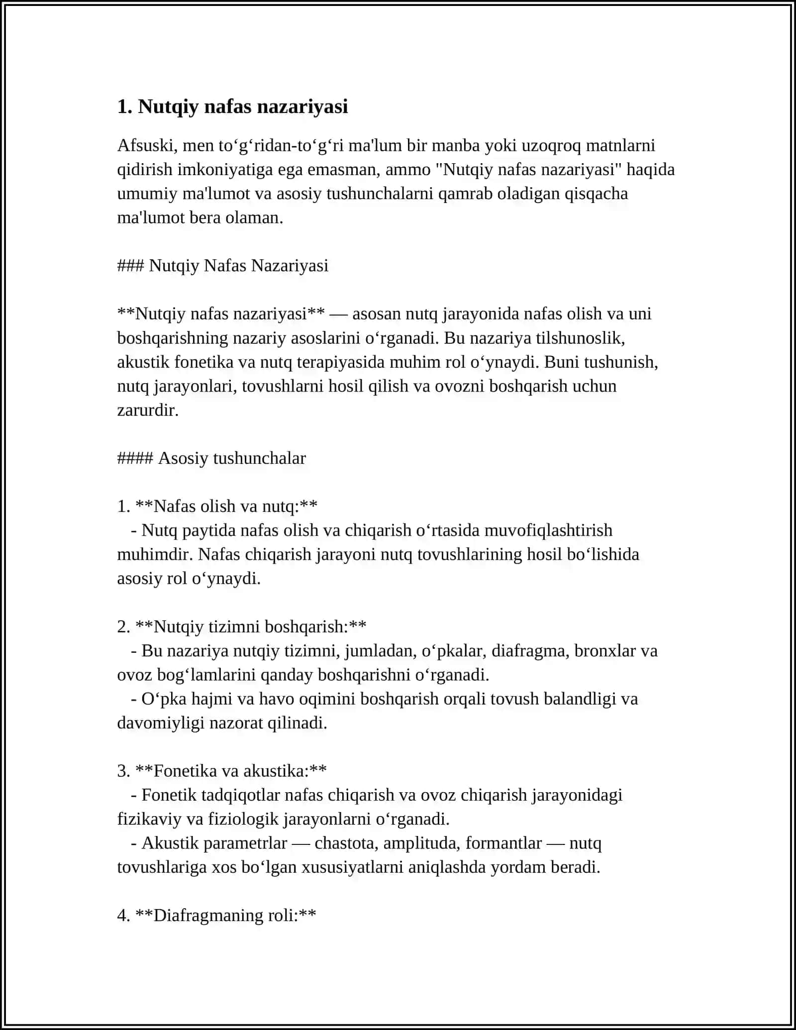 TOVUSHLAR TALAFFUZIDAGI KAMCHILIKLARDA NUTQIY NAFASNI TEKSHIRISH TEXNOLOGIYASINI OʻRGANISH 3