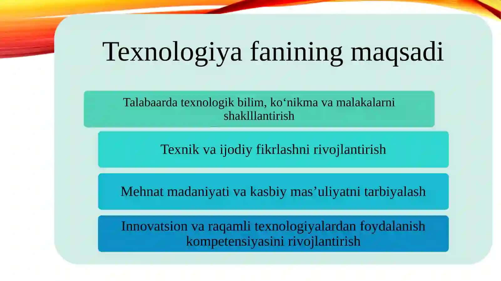 Oliy va o‘rta maxsulot so‘ta'limda texnologiya fanini o‘qitish metodikasi 3