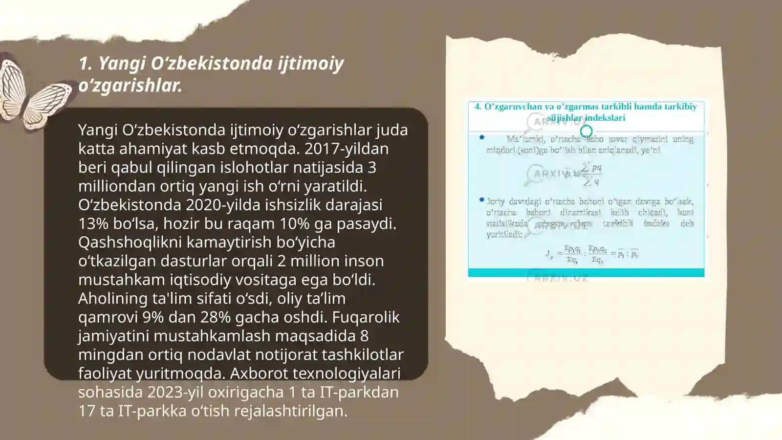 Yangi O‘zbekiston ijtimoiy-siyosiy, iqtisodiy va madaniy hayotida roʻy berayotgan oʻzgarishlarning xalqaro reyting va indekslarda aks etishi 3