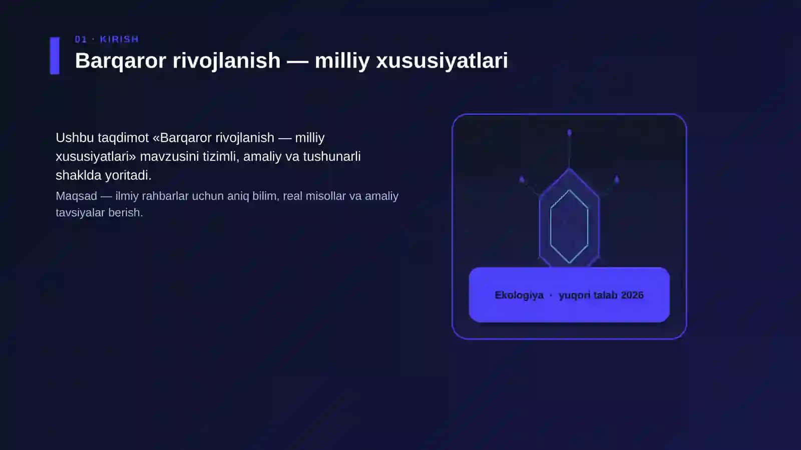 Barqaror rivojlanish — milliy xususiyatlari 3