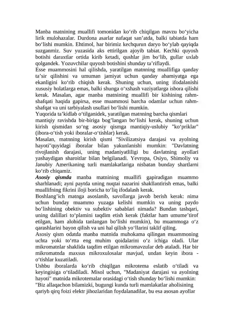 Esse haqida tushuncha 3