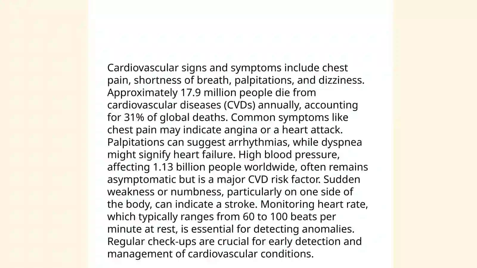 Cardiovascular Signs and Symptoms 3