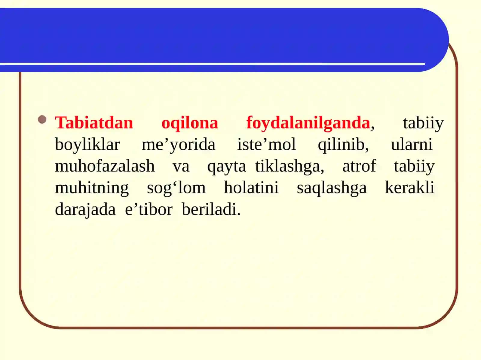 ZAMONAVIY EKOLOGIK MUAMMOLAR 3