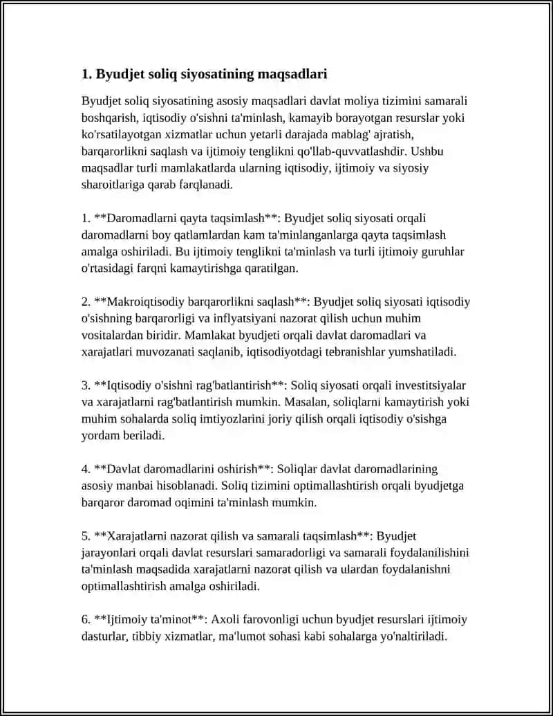 OʻZBEKISTON RESPUBLIKASI BYUDJET SOLIQ SIYOSATI 3
