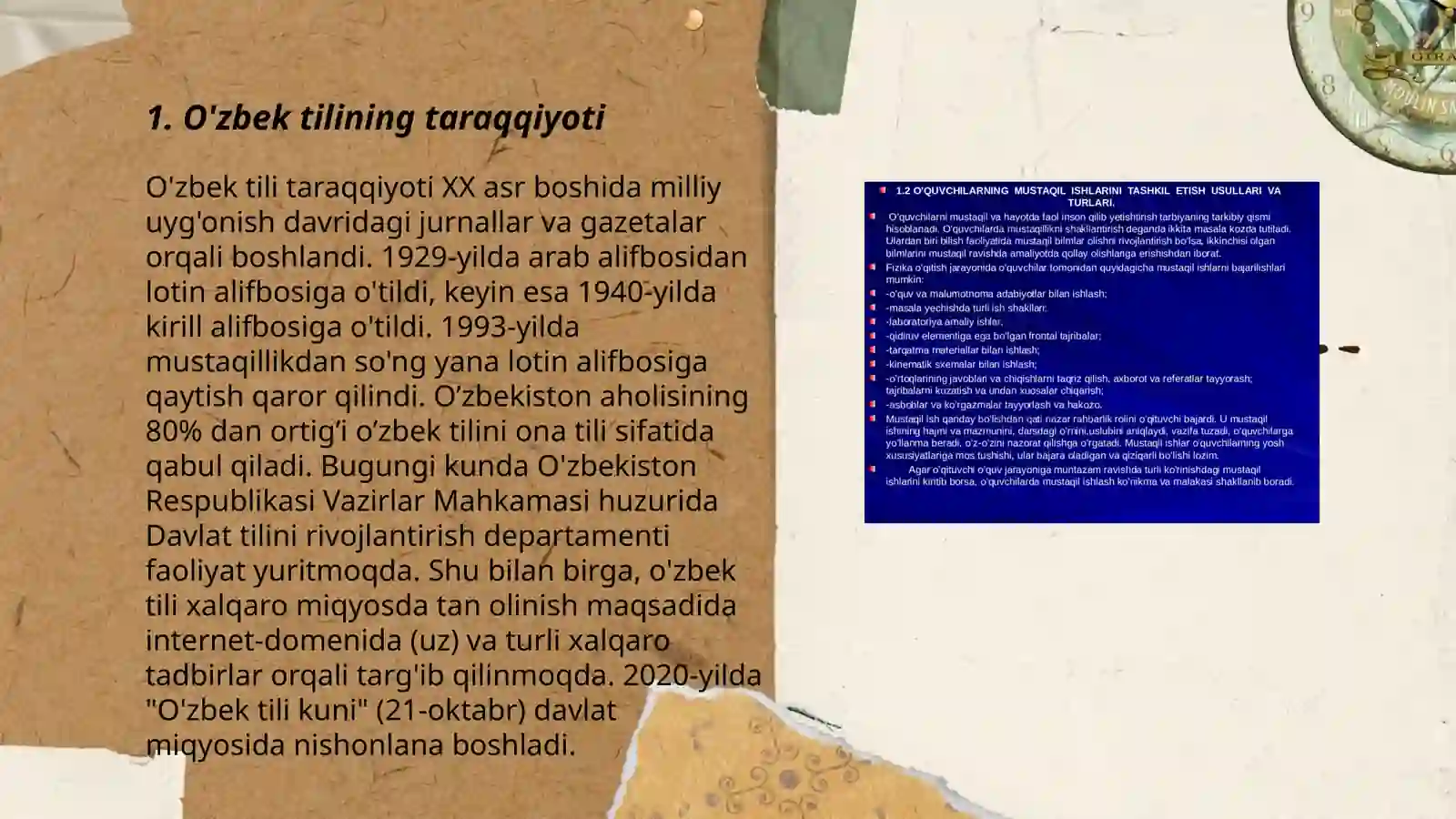 O'zbek tilining taraqqiyoti 3
