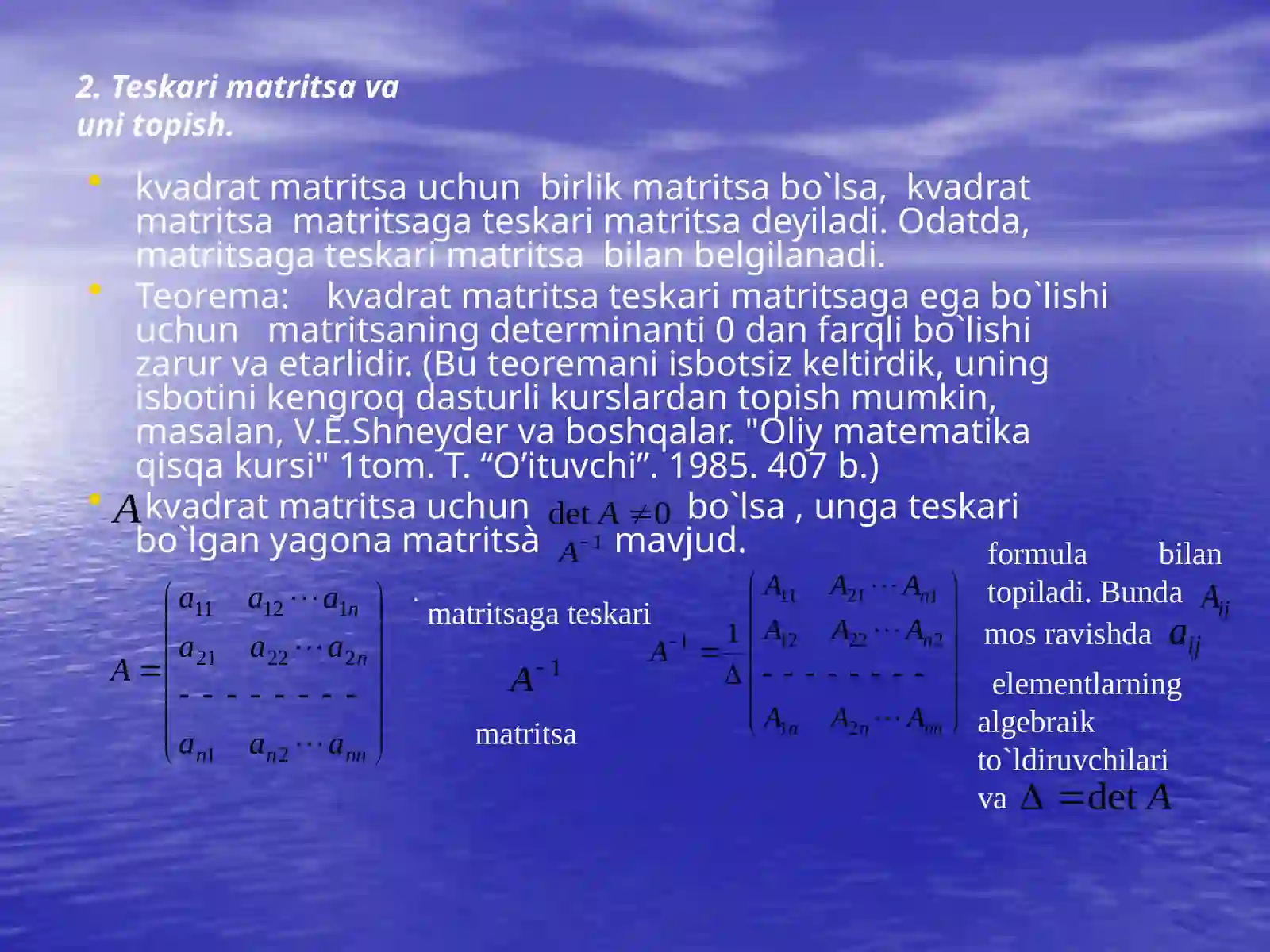 Teskarimatrisa 3