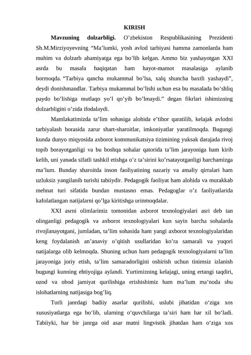 O‘qish savodxonligi darslarida ertak o‘tish uslubiyati (2-sinf) 3