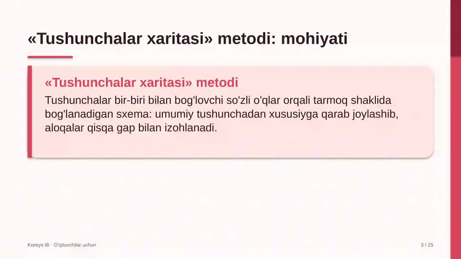 koreys tili darslarida tushunchalar xaritasi metodidan foydalanish 6310 3