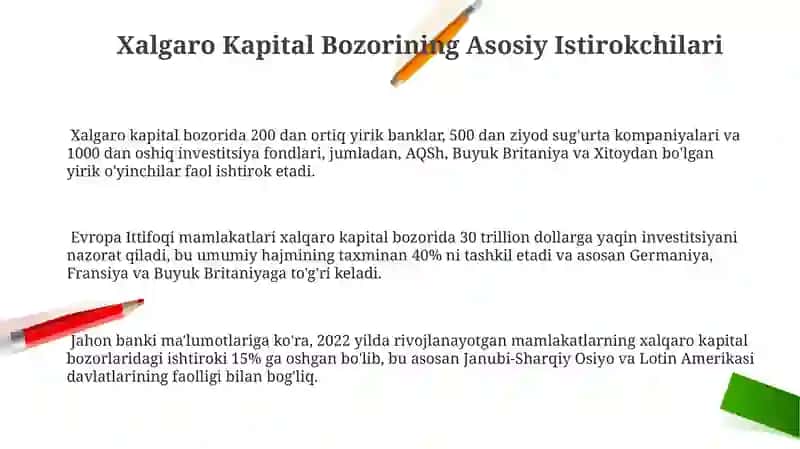 Xalgaro kapital bozori va uning rivojlanishi 3