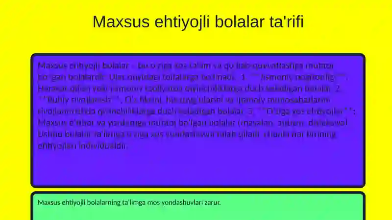 Maxsus ehtiyojli bolalar ta'rifi 3