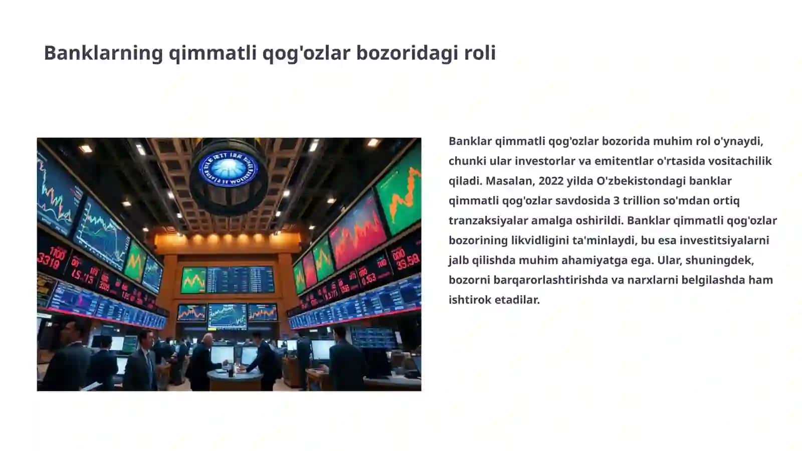Banklarning qimmatli qog'ozlar bozoridagi professional faoliyati va uning turlarining qonuniy asoslari 3