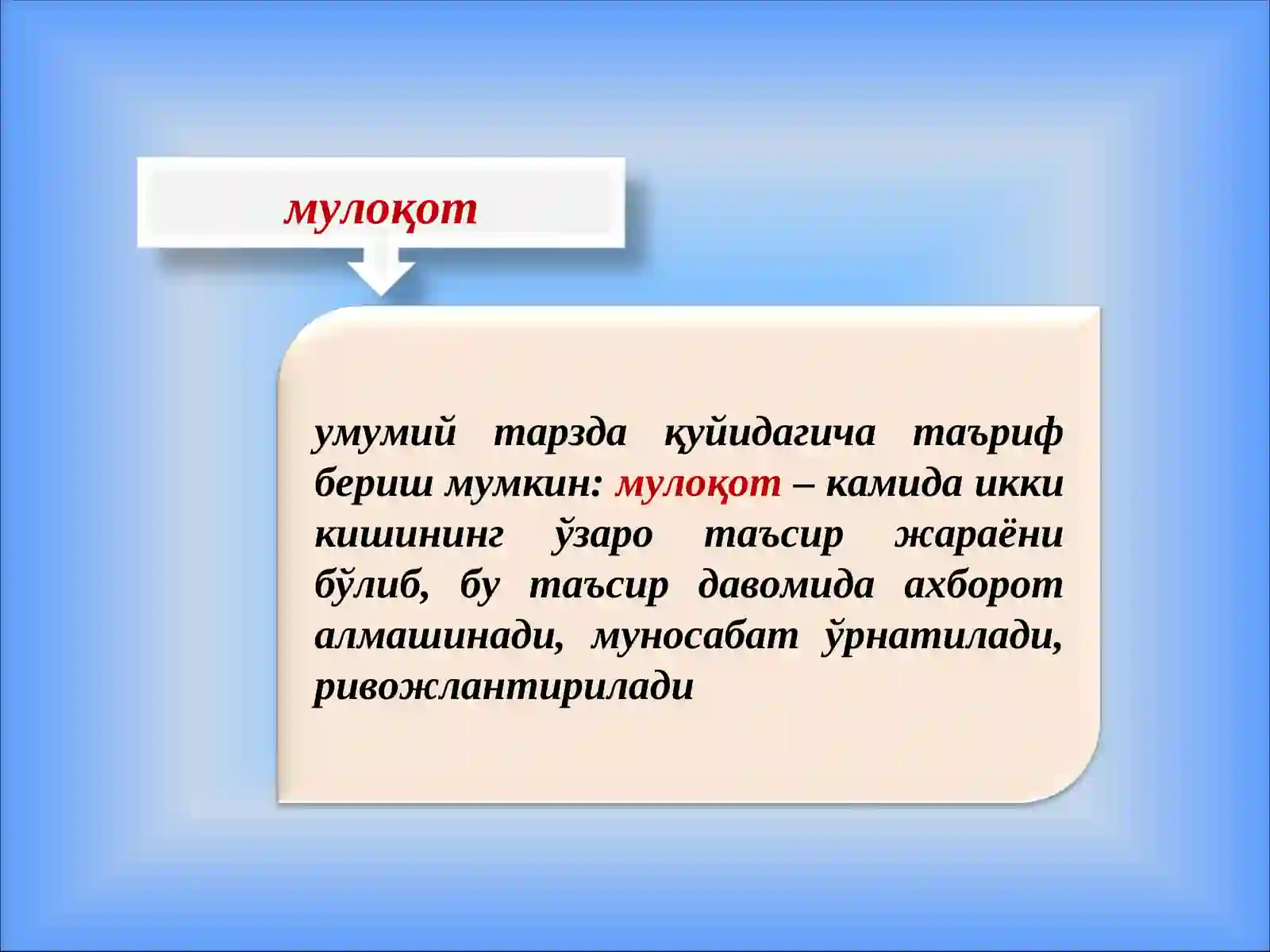 МУЛОҚОТ 3