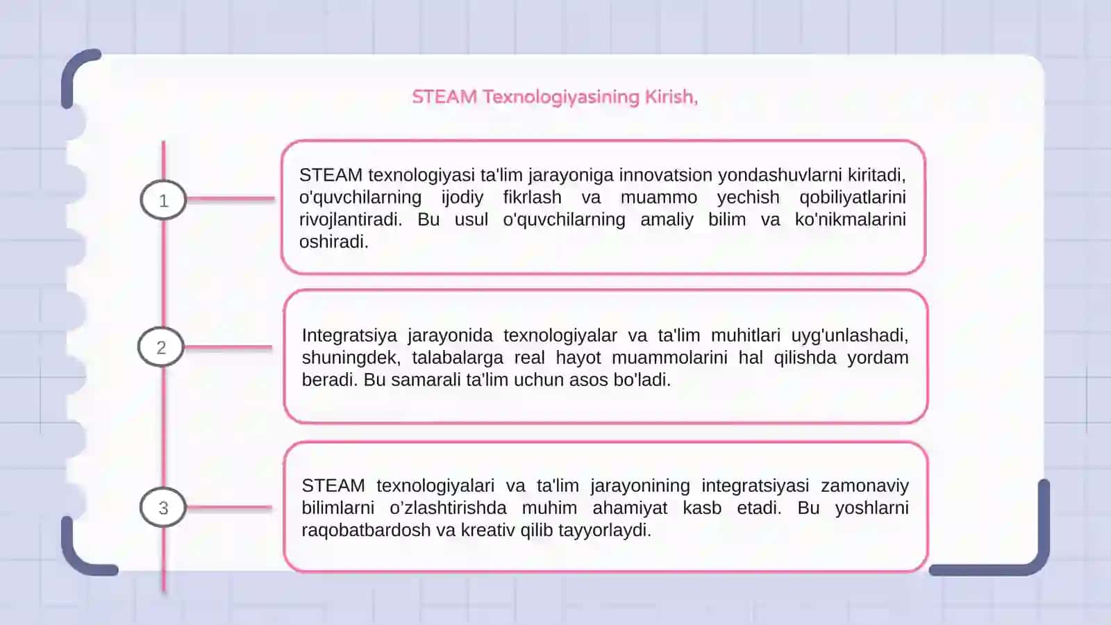 STEAM Texnologiyasi va Ta'lim Jarayonini Integratsiyasi 3