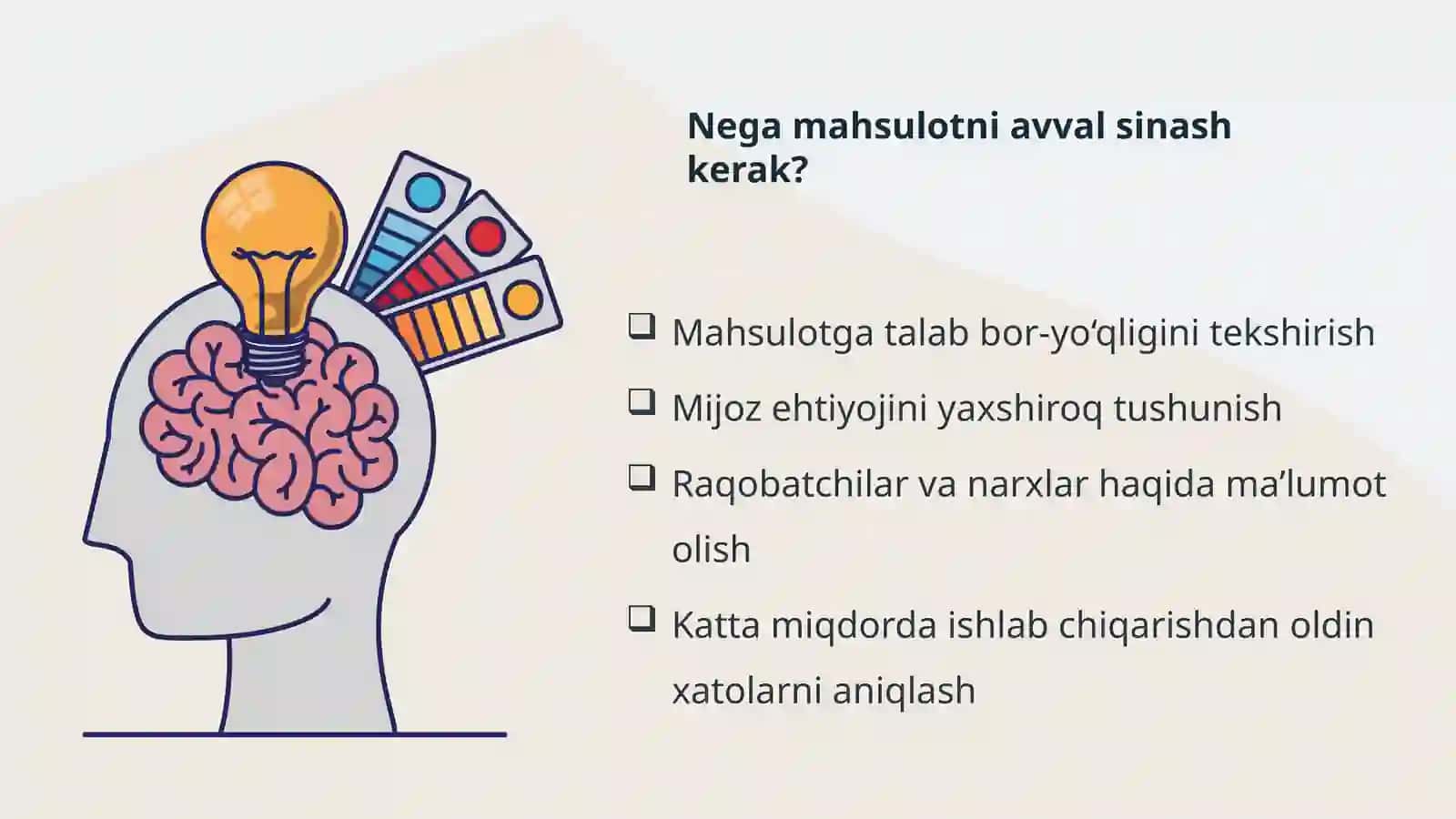 Mahsulotni kamxarajat bilan bozorda sinab ko'rish 3