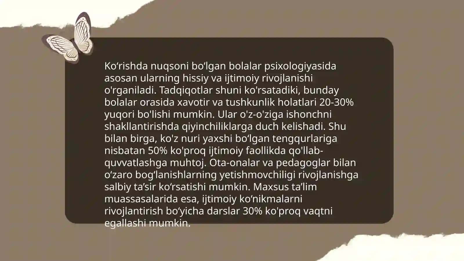 Koʻrishda nuqsoni boʻlgan bolalar rivojlanishining oʻziga xos xususiyatlari 3